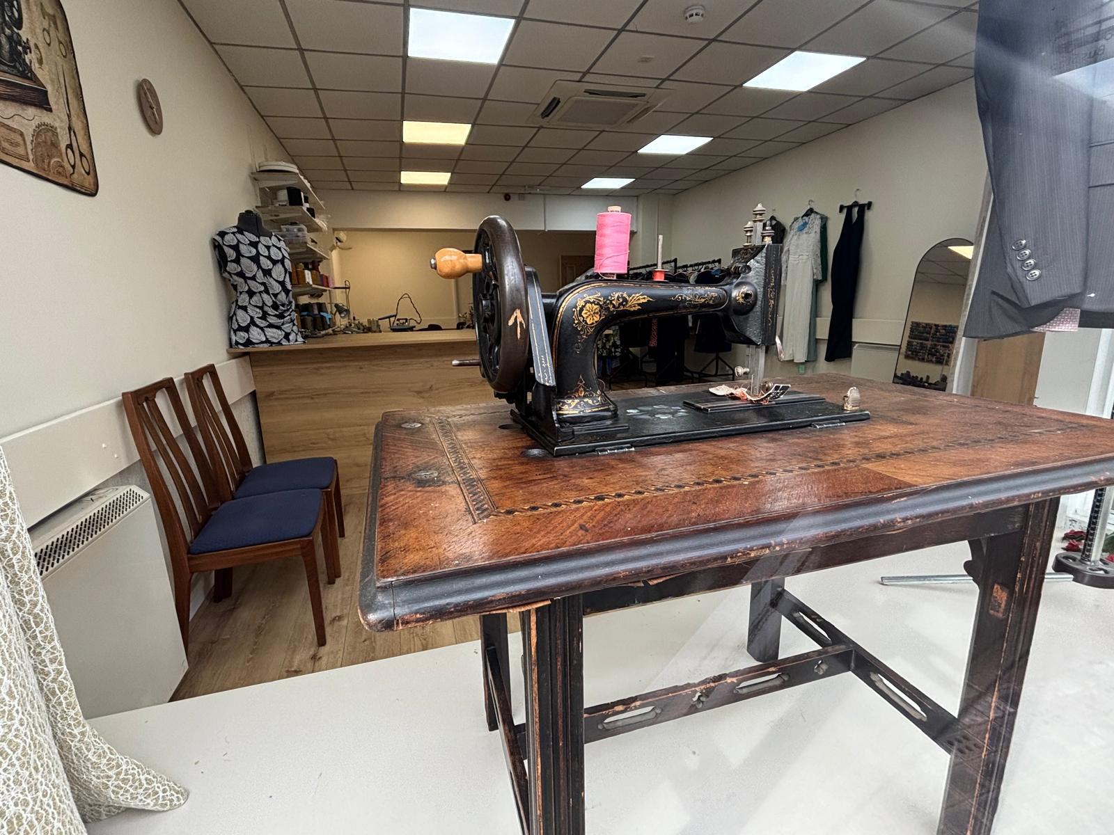 Vintage sewing machine in the Stitch & Sew working studio